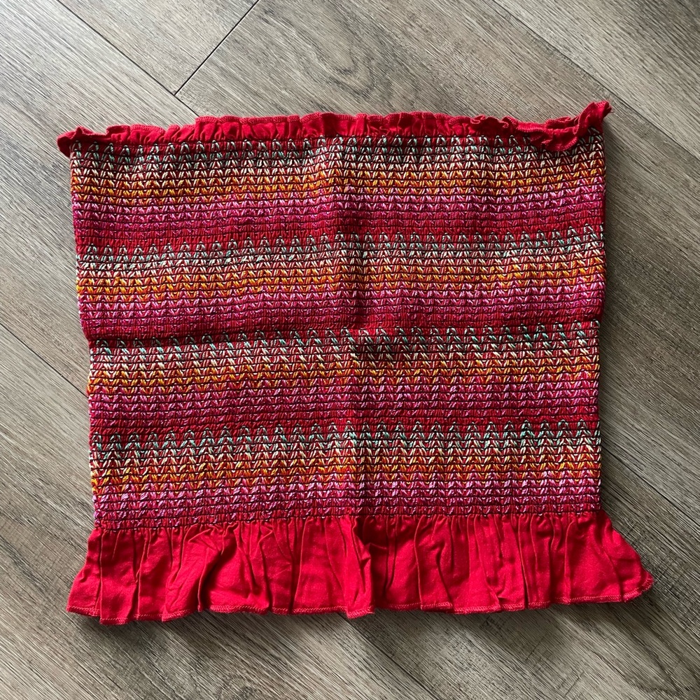 Forever 21 Colorful Smocked Bandeau Tube Top